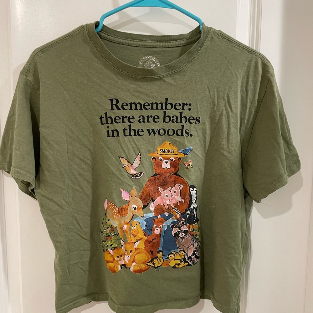 Smokey Bear / cropped short sleeve / L